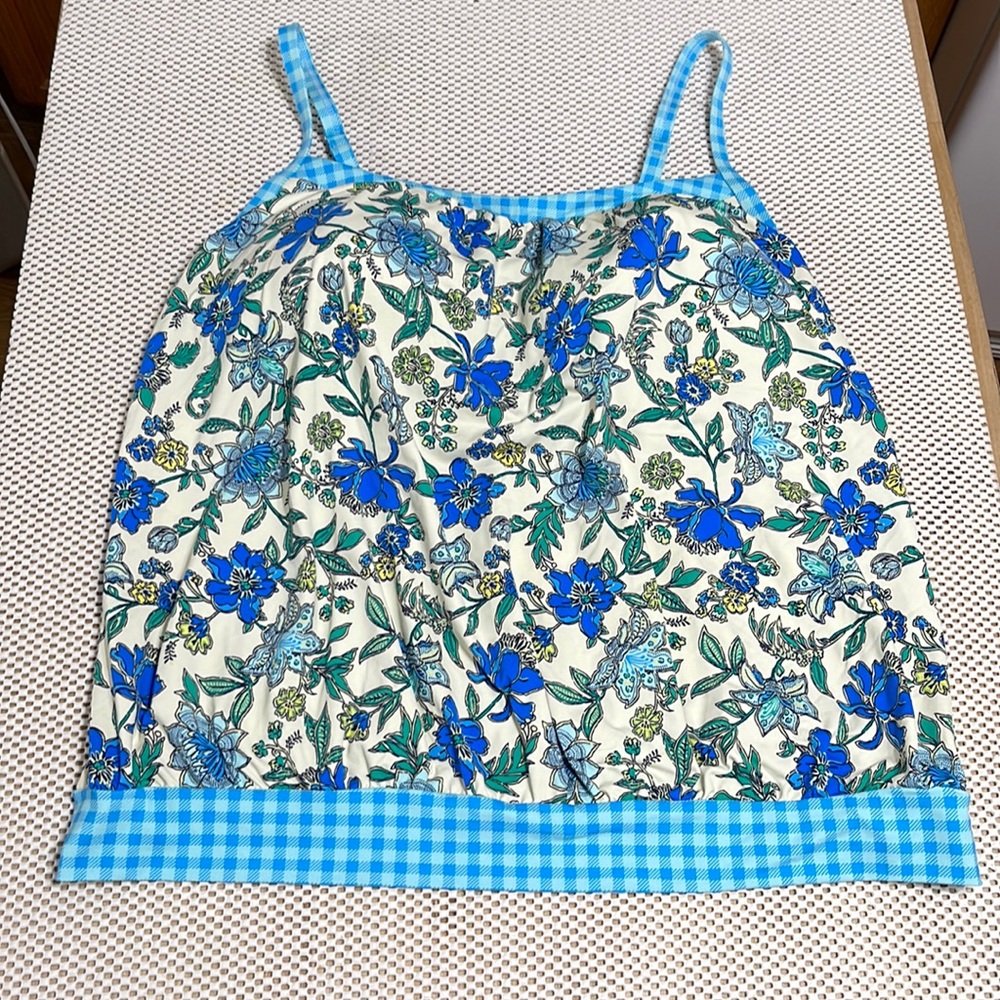 Lands End Floral Swim Tank - Sz 16